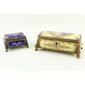 An attractive 19th Century French ormolu mounted Casket Jewellery Box, of rectangular shape, the dom... 