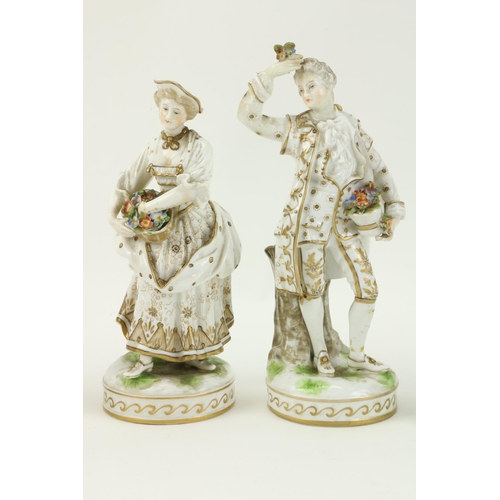 231 - A pair of German porcelian Figures, depicting Lady and Gent, 8