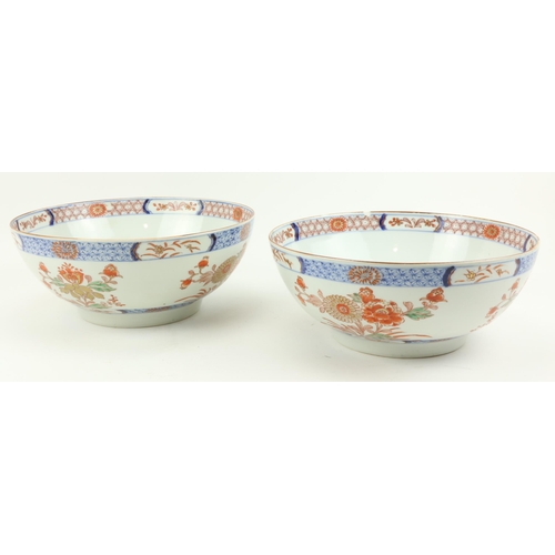 42 - A pair of modern Chinese porcelain Bowls; a pair of Oriental porcelain Vases; a pair of green porcel... 