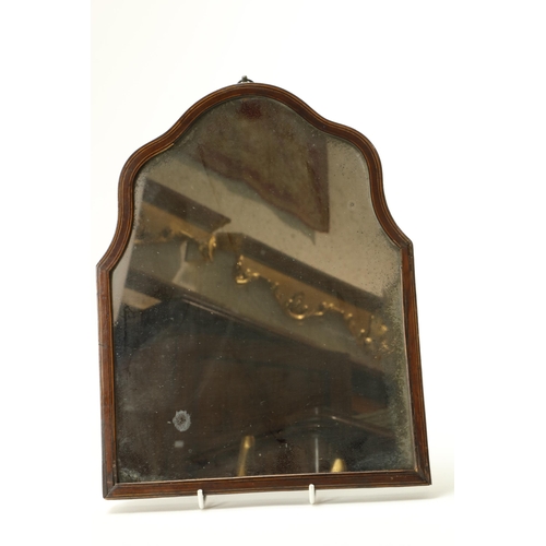 52 - A good quality small 19th Century inlaid rosewood Wall Mirror, with original glass plate; and a smal... 