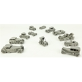A collection of 12 heavy Franklin Mint Model Cars, Lagonda, Rolls Royce, Bentley Barnato, Bullnose M... 