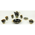 An attractive 18 piece Carltonware Coffee Set, Noire Royale hand painted design. (18)... 