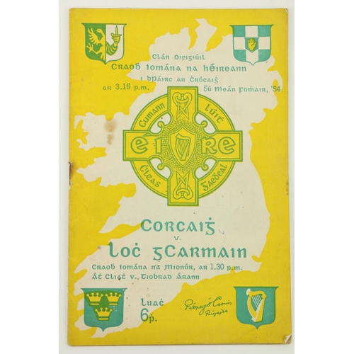 677 - 1954 All-Ireland Hurling Final G.A.A.: Programme, Hurling 1954, Craobh Iomana na hEireann Cork V. We... 