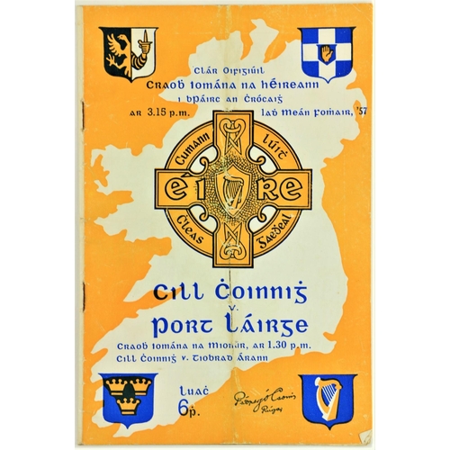 681 - All Ireland Hurling Final 1957Kilkenny v. WaterfordG.A.A. Programme: Hurling 1957, Clair Oifigiuil C... 