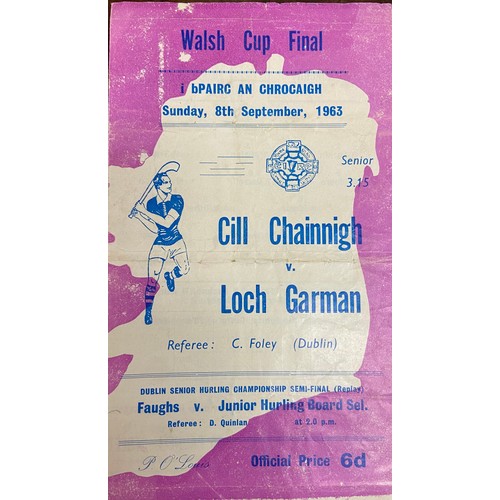 687A - 1963 Walsh Cup FinalG.A.A., Hurling 1963 Official Programme, Walsh Cup Final Croke Park, Kilkenny V.... 