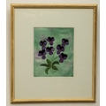 Siobhan Dillon, 20th/21st Century “Viola”, (1998)  silk on linen, painted and embroidered, approx. 2... 