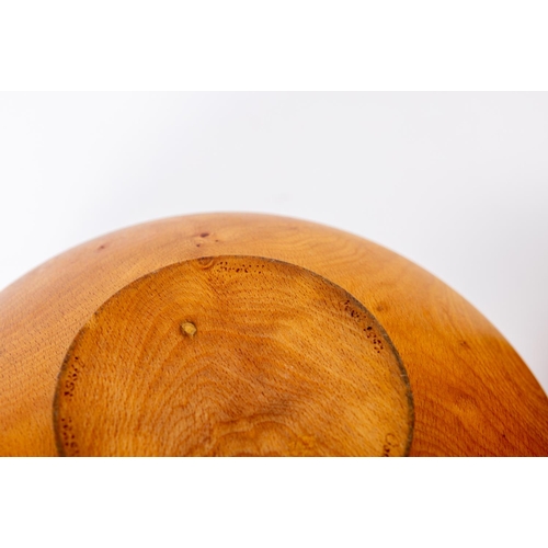 225 - Brother Ciaran Forbes, O.S.B., Irish (b. 1942-2022)A large beech turned wooden Bowl, Signed on base,... 