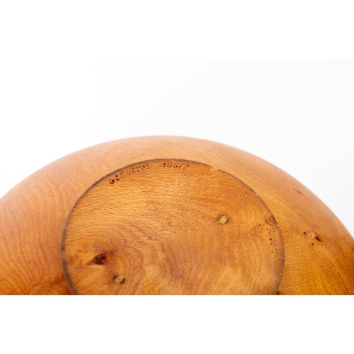 225 - Brother Ciaran Forbes, O.S.B., Irish (b. 1942-2022)A large beech turned wooden Bowl, Signed on base,... 