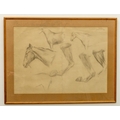 Mildred Anne Butler, R.A., R.W.S., (1858-1941) “Horse Studies”, Pencil Drawing, approx. 49 x 69cms (... 