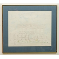 Siobhan Cuffe, 21st Century Irish“The Mansion House”, pencil and crayon, Preparatory Sketch, approx.... 