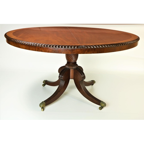 103 - A fine quality William IV mahogany circular Table, the figured top with rosewood crossbanding and mo... 