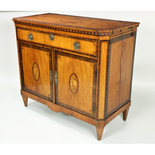 223 - A rare George III Sheraton period satinwood Gentlemans Dressing Table, the lift top with wide rosewo... 