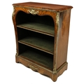 An attractive 19th Century Louis XV style ormolu and kingswood Open Bookcase,  of small proportions,... 