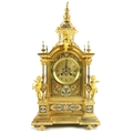 A fine quality Renaissance style ormolu and champlevé enamel Clock, by Japy Freres, raised on steppe... 