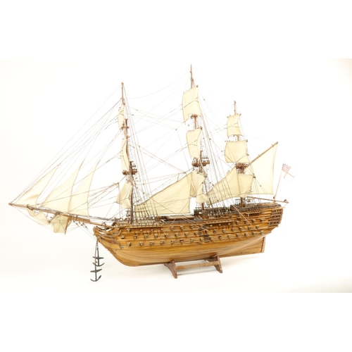 509 - A scale Model of HMS Victory on stand. (1)