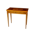 An attractive 19th Century Continental marquetry inlaid walnut and kingwood banded fold-over Tea Tab... 
