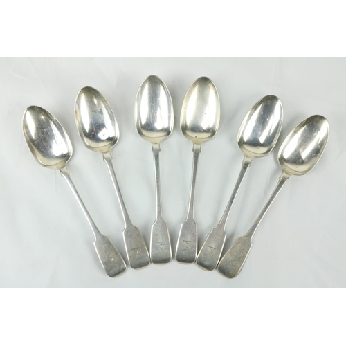 683 - A set of 6 early Victorian Irish silver Table Spoons, Dublin c. 1842, by Peter Walsh, approx. 15 ozs... 