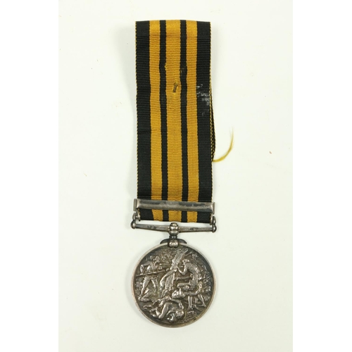 730 - A silver example of the East and West Africa Medal, awarded to Sergt. T. Barton, Pl. Lancaster Regt.... 