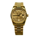 A fine quality Rolex Oyster Perpetual Day Date, Officially Certified Gentleman's Wrist Watch, with 1... 