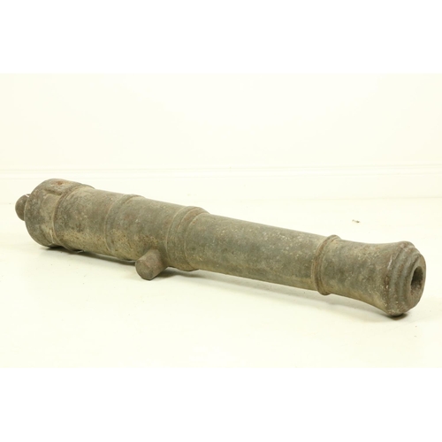 1591 - An antique heavy metal Ships Cannon, approx. 86cms (34