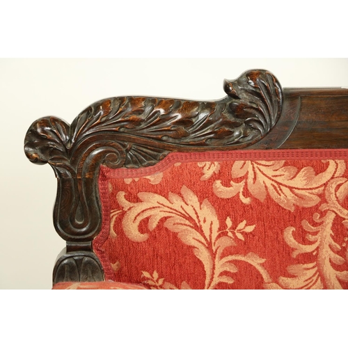 148 - A large Irish William IV rosewood and grained rosewood Settee, by Williams & Gibton, the top rai... 