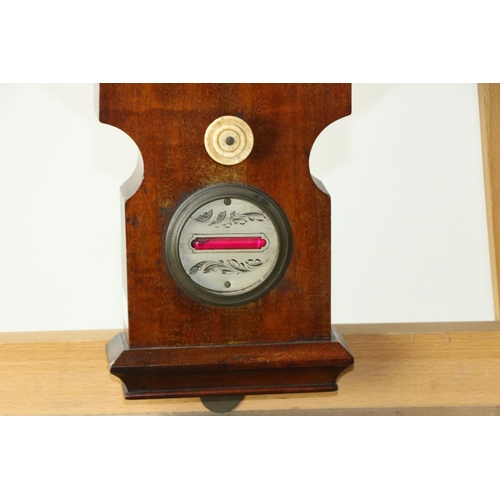 225 - A late 19th Century mahogany Wheel Barometer, by Negretti & Zambra, with divided pediment over t... 