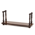 A 19th Century Irish inlaid yew-wood table top Bookstand, probably Killarney, with turned ends on fo... 