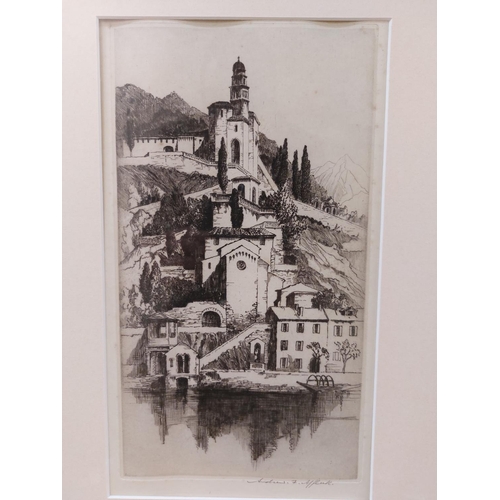 27 - Andrew F. Affleck  R.A., R.S.A. (1869 - 1935)A set of 4 Etchings depicting European Scenes, Signed b... 