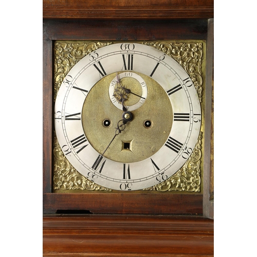 271 - An attractive 19th Century mahogany Longcase Clock, with swan neck pediment above a square brass dia... 