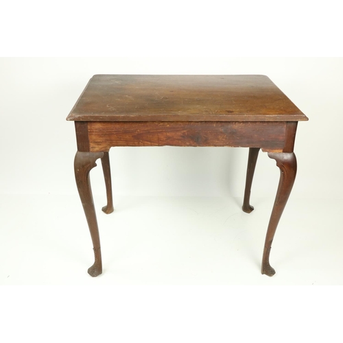 272 - A very good 18th Century walnut Side Table, probably Irish, with rectangular moulded top above a lon... 