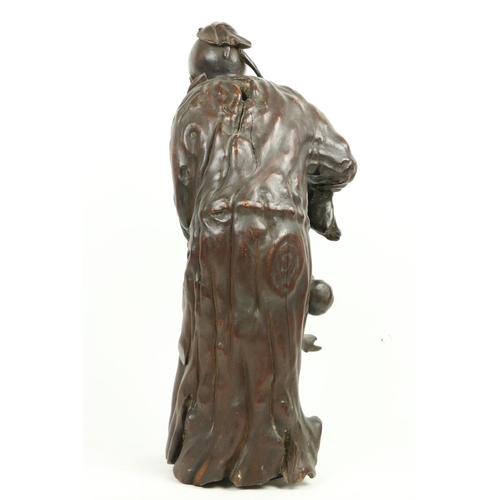 324 - A fine Chinese carved rootwood Figure, of an Immortal 22