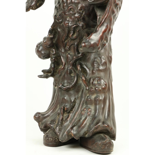 324 - A fine Chinese carved rootwood Figure, of an Immortal 22