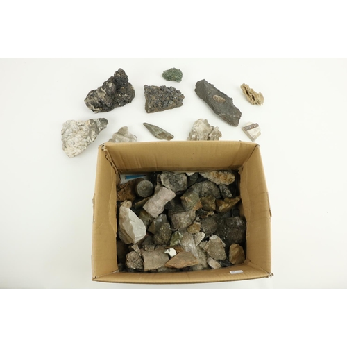 347 - A large quantity of miscellaneous raw and polished Minerals, comprising Malecite, marble, crystal, p... 