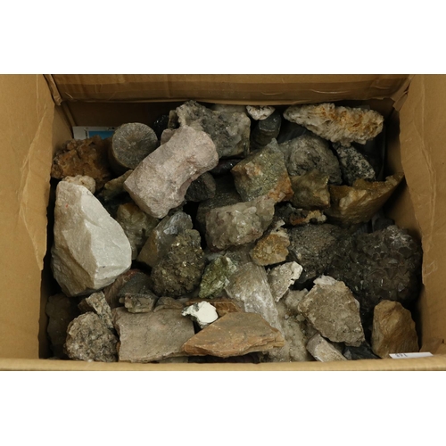 347 - A large quantity of miscellaneous raw and polished Minerals, comprising Malecite, marble, crystal, p... 