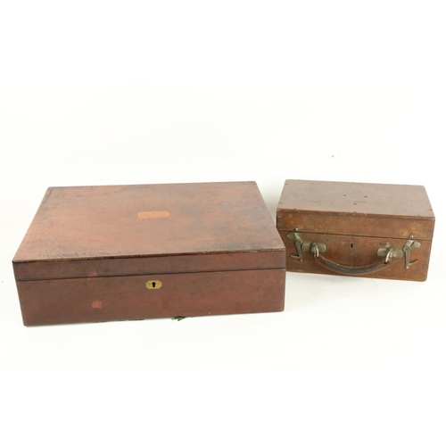 377 - A fine large 19th Century mahogany Box, of rectangular form with hinged top, 18