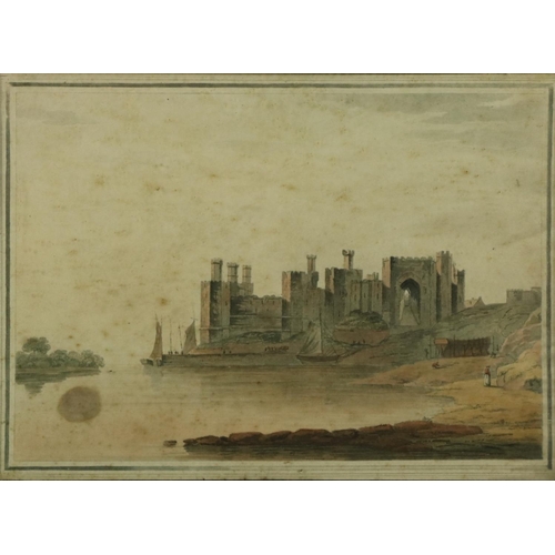 391 - A good set of 4 - 19th Century coloured Engravings, depicting various landscapes and castles, each 7... 