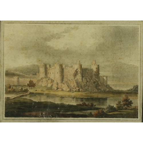 391 - A good set of 4 - 19th Century coloured Engravings, depicting various landscapes and castles, each 7... 