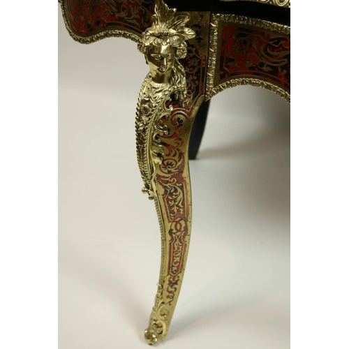 465 - A fine 19th Century French Boulle Centre Table, of serpentine form by Tahin of Paris (stamped on loc... 