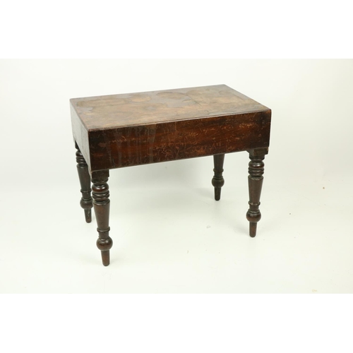 498 - A William IV period Bidet, of rectangular form with associated liner on turned legs, 24