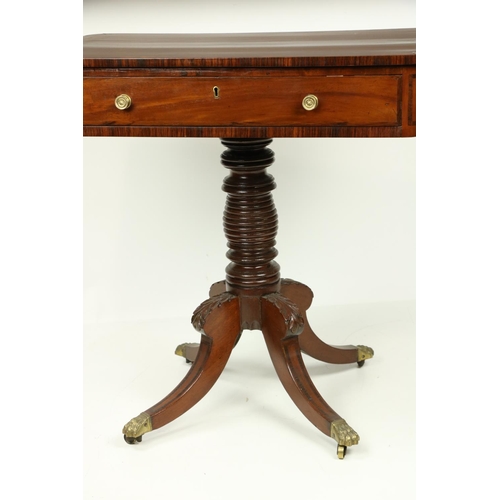 502 - An attractive Regency period inlaid and rosewood banded mahogany Occasional Table, the rectangular t... 