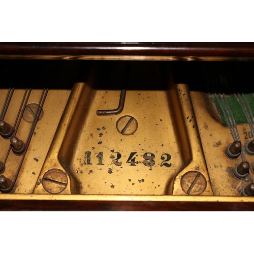 528 - An attractive rosewood cased Grand Piano, by Steinway and Sons (patent grand) New York and Hamburg, ... 