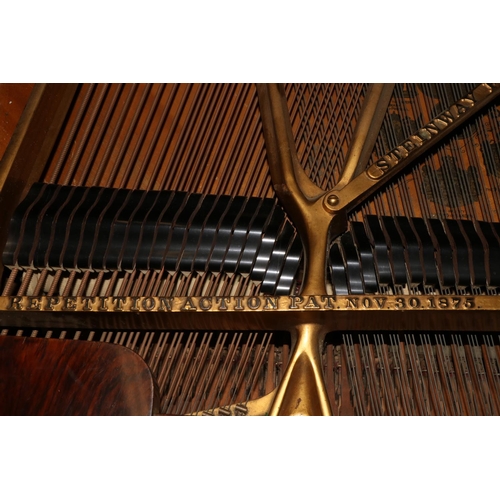 528 - An attractive rosewood cased Grand Piano, by Steinway and Sons (patent grand) New York and Hamburg, ... 