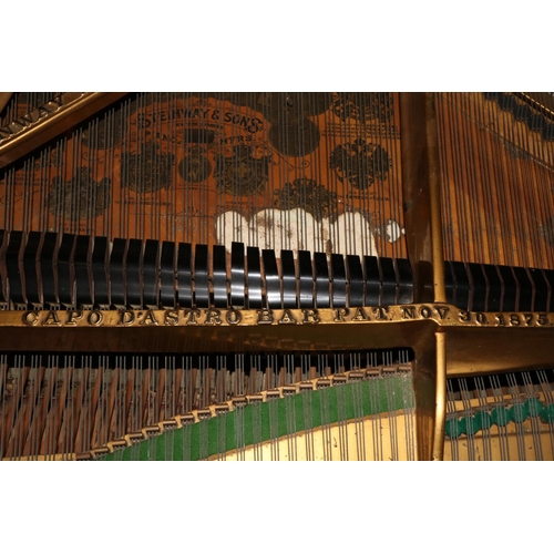 528 - An attractive rosewood cased Grand Piano, by Steinway and Sons (patent grand) New York and Hamburg, ... 