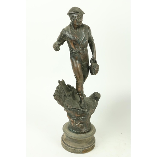 1013 - A pair of Spelter Figures, 'L'Agriculture' 18