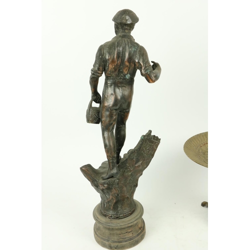 1013 - A pair of Spelter Figures, 'L'Agriculture' 18