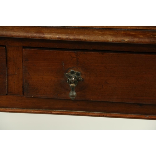 1030 - A 19th Century Irish mahogany Side Table, the moulded top with gallery back over two frieze drawers ... 