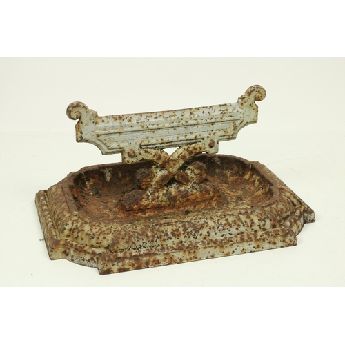 1103 - A heavy Victorian cast iron Footscraper, 16