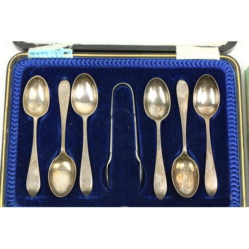 651 - A cased set of 6 Birmingham silver Kings pattern Coffee Spoons, a cased set of 6 Sheffield silver Co... 