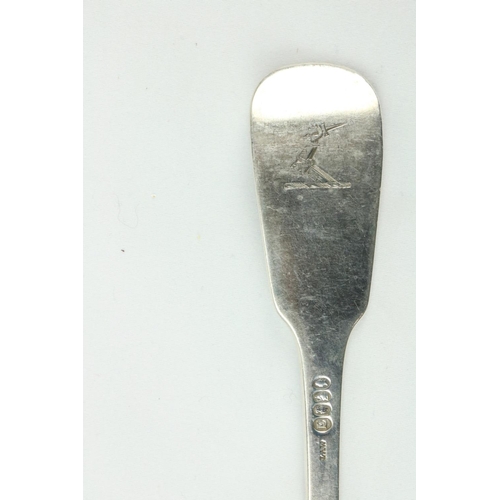 707 - A matching set of 17 Irish silver Table Spoons, Dublin c. 1825, by Thomas Farnett, also stamped Law,... 