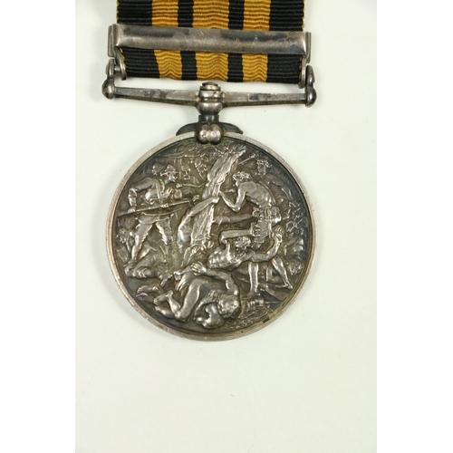 730 - A silver example of the East and West Africa Medal, awarded to Sergt. T. Barton, Pl. Lancaster Regt.... 